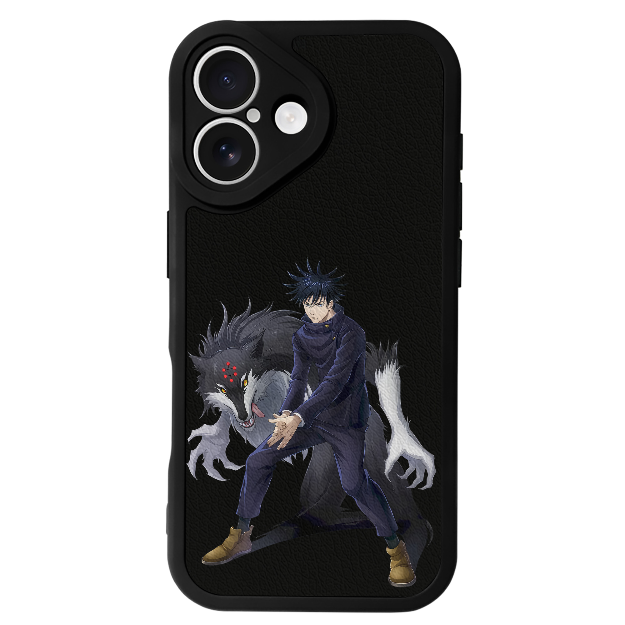 （画像用） 呪術廻戦 Jujutsu Kaisen 【iPhone 16シリーズ対応】シリコンスマホケース（レザー調） 材質：シリコン